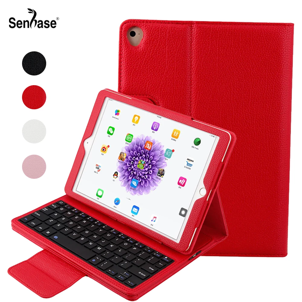 

Removable Bluetooth Keyboard Litchi Patter PU Leather Stand Cover For Apple iPad 9.7 2017 2018 Air 2 5 6 Pro Protective Case