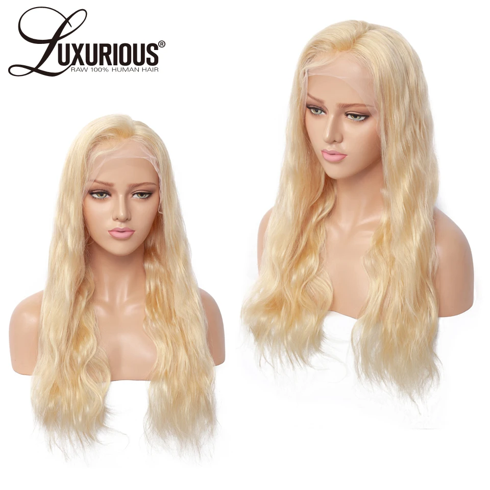 Волнистые #613 светлые полные парики шнурка перуанские прямые волосы прозрачное