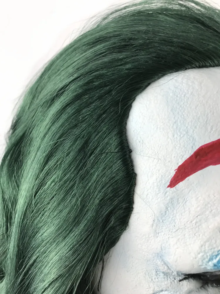 Латекс с париком клоун Pennywise костюм клоун красочные волосы страшная маска для вечеринок Забавный Косплей Джокер зеленые маски для волос реквизит для волос подарок