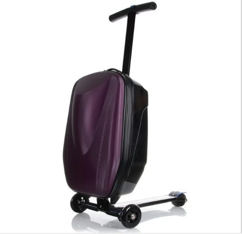 Новый дизайн Детский Чемодан скутер с колесами скейтборд переноска багаж