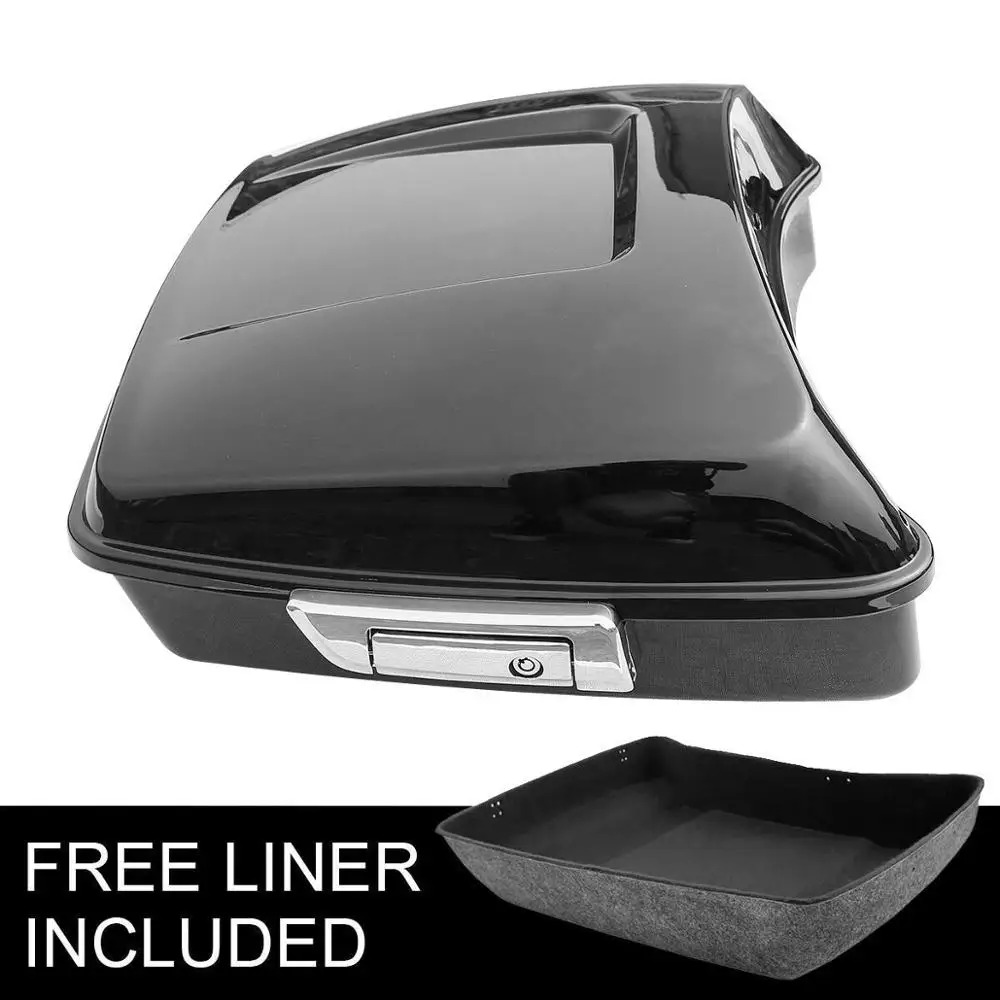 Motorcycle Black Chopped Trunk For Harley Tour Pack Touring Street Glide Road King Electra Glide Road Glide FLHT 2014-2022 2019