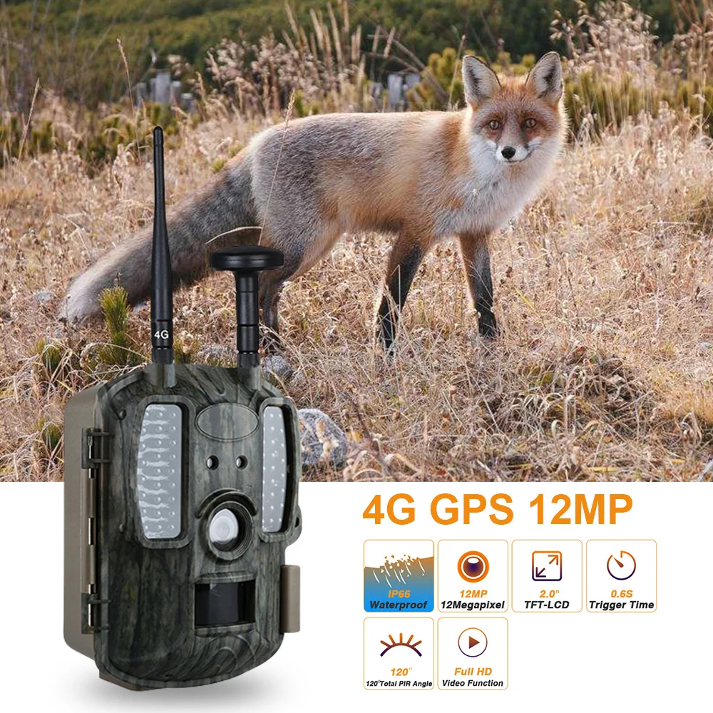Новейшая 4G gps охотничья камера инфракрасного ночного видения охотничья камера s Trail Охотник на диких животных камера Скаутинг Chasse фото ловушки MMS GSM