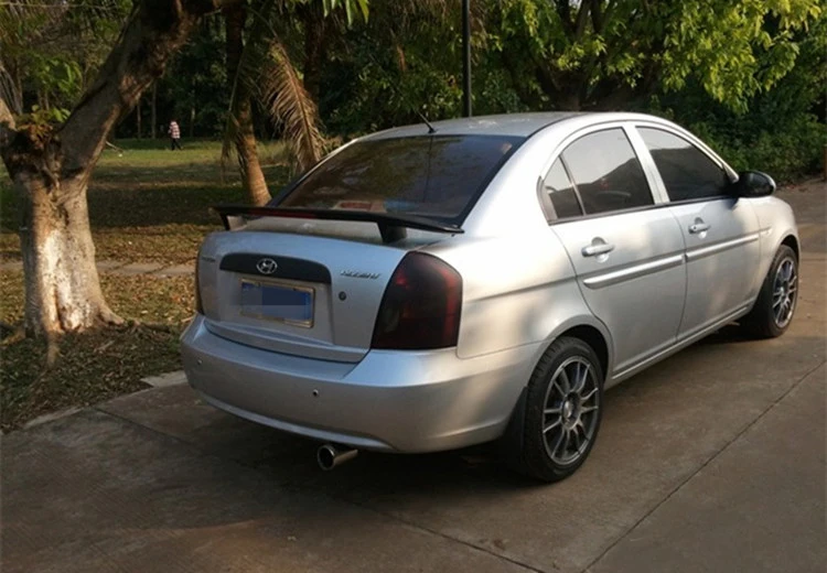 Для Hyundai Accent Verna спойлер 2008 2015 автомобильное украшение в виде хвостового крыла