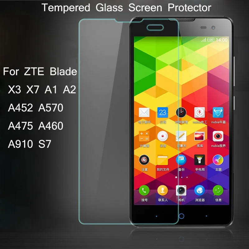 Закаленное стекло 9H для ZTE Blade v7 lite a6 v8 v9 A4/75/60/62/65 A6/01/10 A310 A910 A512 A506 A711 пленочное