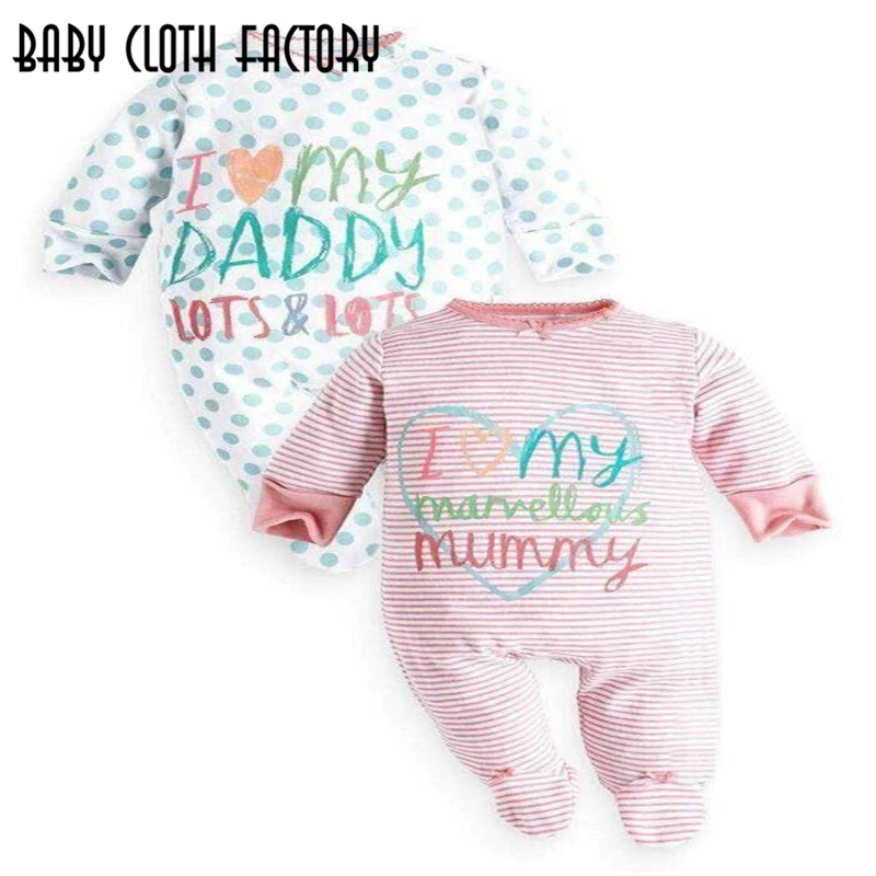 2016 Новорожденных Одежда для С Длинным Рукавом детские Комбинезоны Девушки Парни