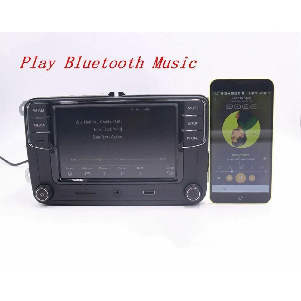 6," автомобильный стерео RCD330G+, MirrorLink, BT, USB, AUX, для VW Golf, Caddy, Polo, Passat, Tiguan