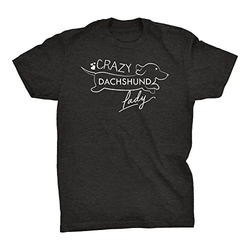 Сумасшедшая такса Женская милая рисунка собачка хлопковая крутая с коротким