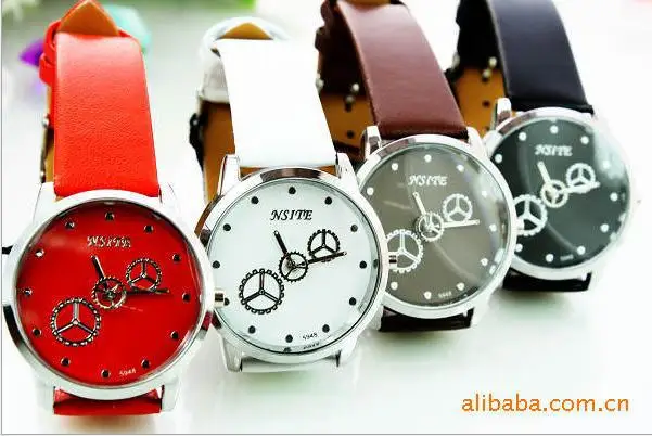 Leisure fashion pinion waterproof leather strap watch gift table | Наручные часы