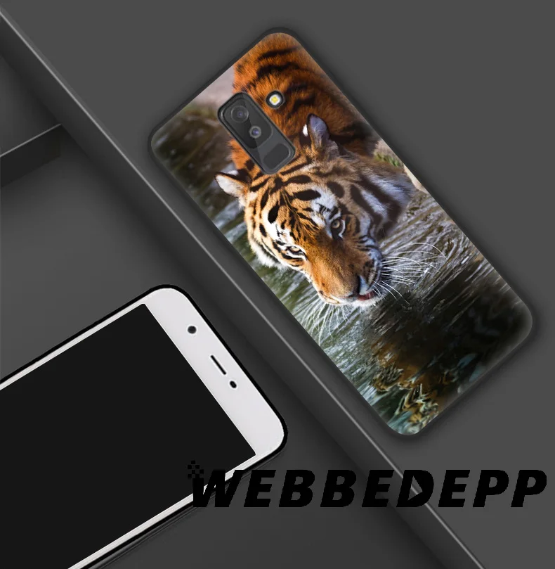 Мягкий силиконовый чехол WEBBEDEPP Tiger Animal Alpha для Samsung Galaxy A9 A8 A7 A6 Plus 2018 A5 A3 2017 2016 Note 9 8 |