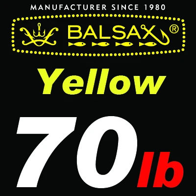 Yellow Balsax Фирменная леска/оплетка, 110y/100 м длиной 8 нитей для пресной и соленой воды; нано желтый цвет - Цвет: Yellow