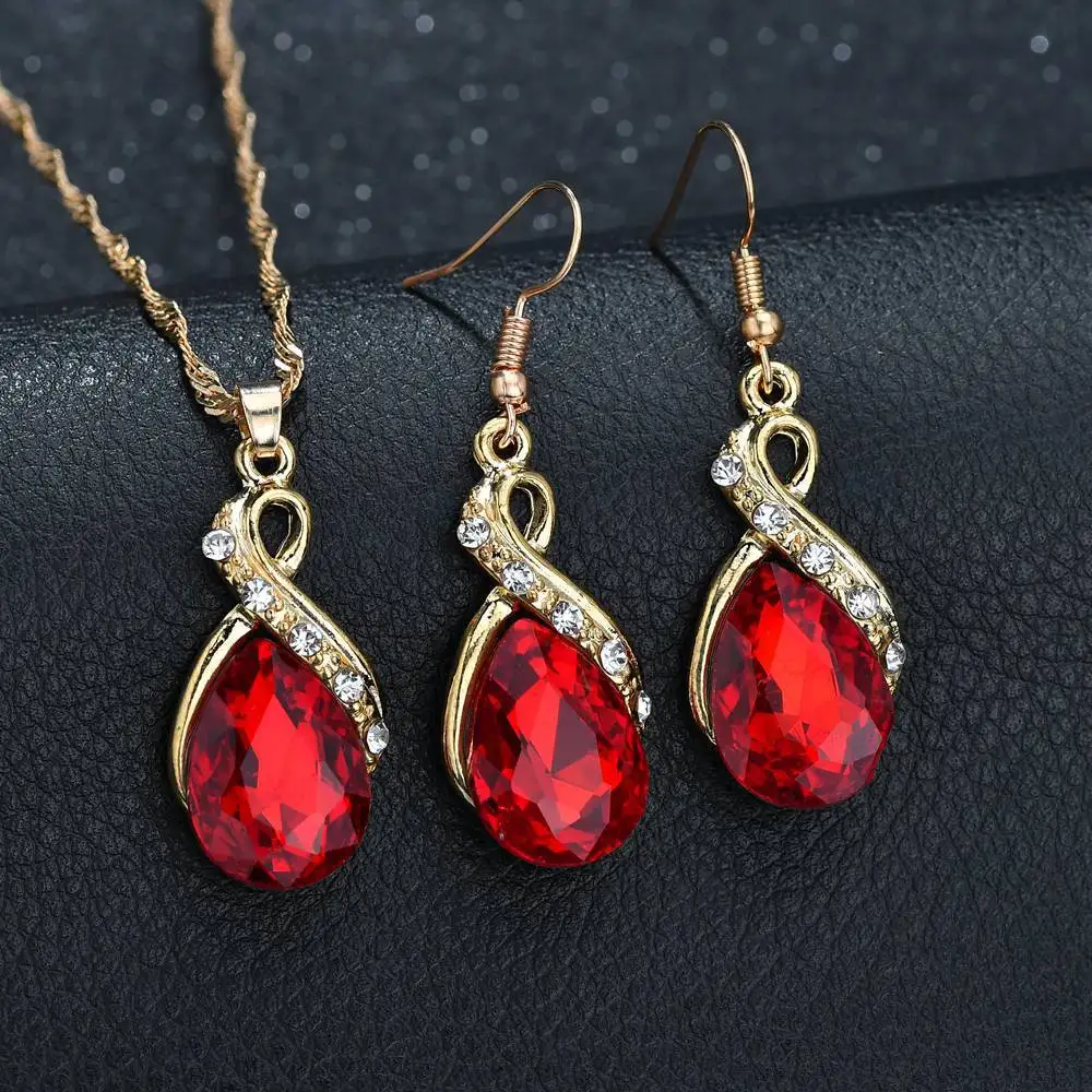 Благородная модная Роскошная подвеска в виде капли воды с сияющими кристаллами