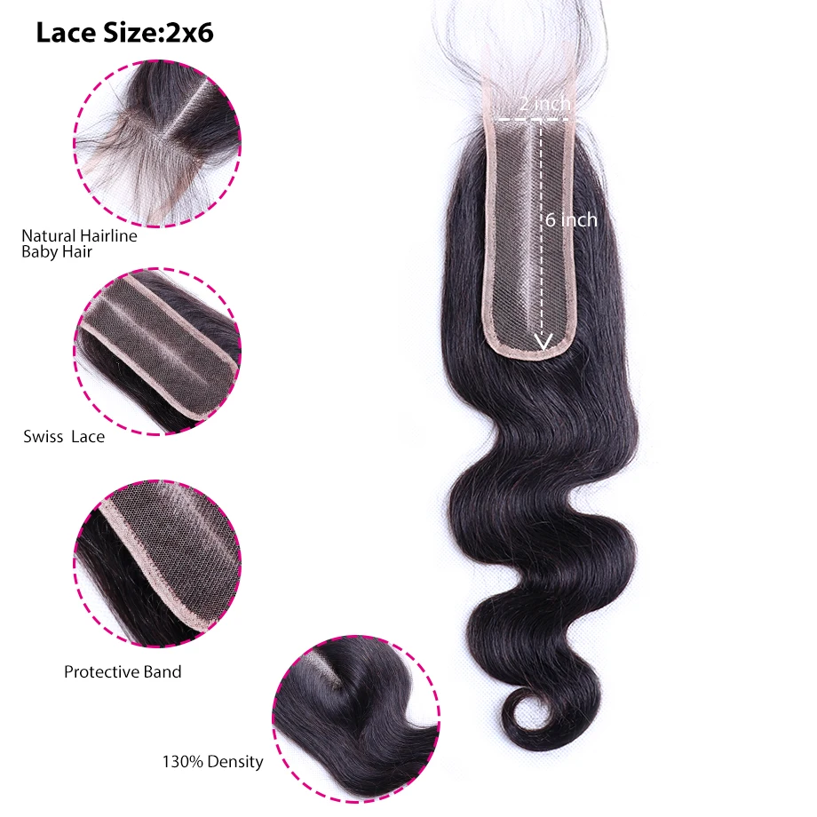 По волнистые волосы, для придания объема пряди с закрытием бразильские волосы, волнистые пряди 2x6 человеческие волосы пряди с закрытием Волосы remy удлинитель