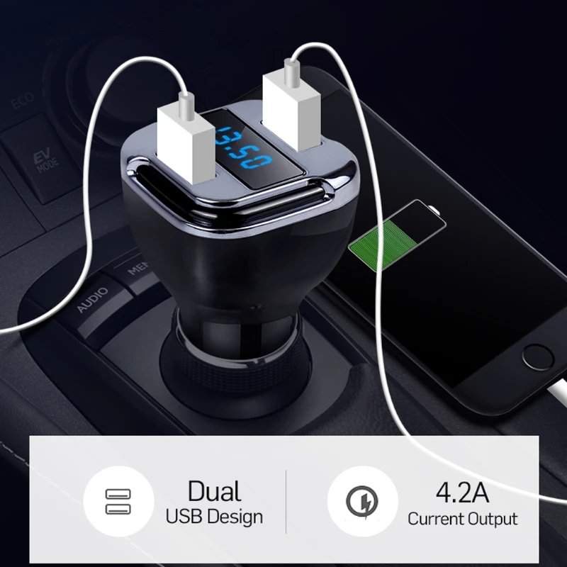 Автомобильный комплект gps-трекер набор с функцией поиска Dual USB O светодиодный дисплей напряжения 24 Вт Смарт Быстрое Автомобильное зарядное устройство со светодиодом дисплей