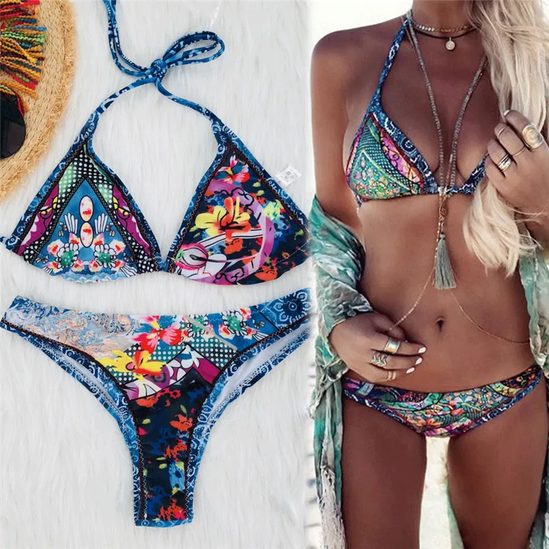 2019 женский микро бикини-стринги комплект бандо бюстгальтер стринги одежда для