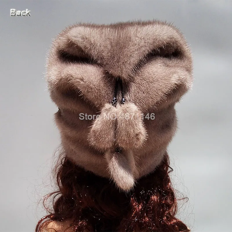 Новый стиль зимняя женская меховая шапка из натуральной норки высокое качество