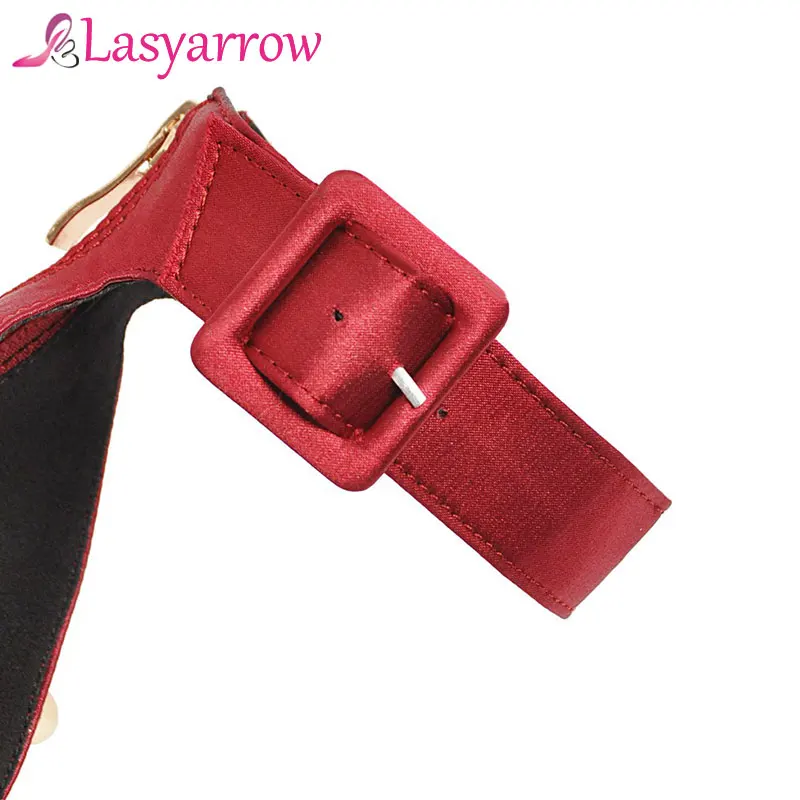 Женские атласные босоножки Lasyarrow вечерние босоножки-гладиаторы на высоком