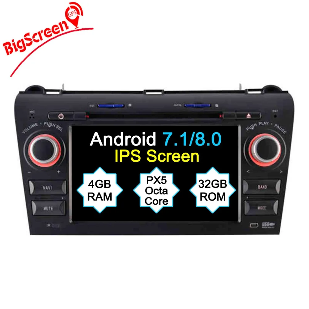 Восьмиядерный Android 8 0 7 1 автомобильный gps навигация dvd плеер для Mazda3 Mazda 3 2003 2009
