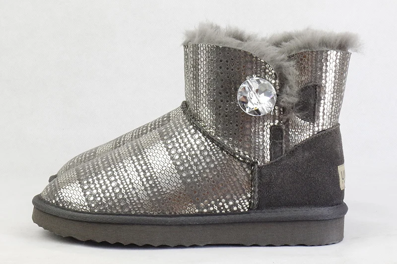 2019 Модные женские зимние сапоги теплые из натуральной овечьей кожи с 100%