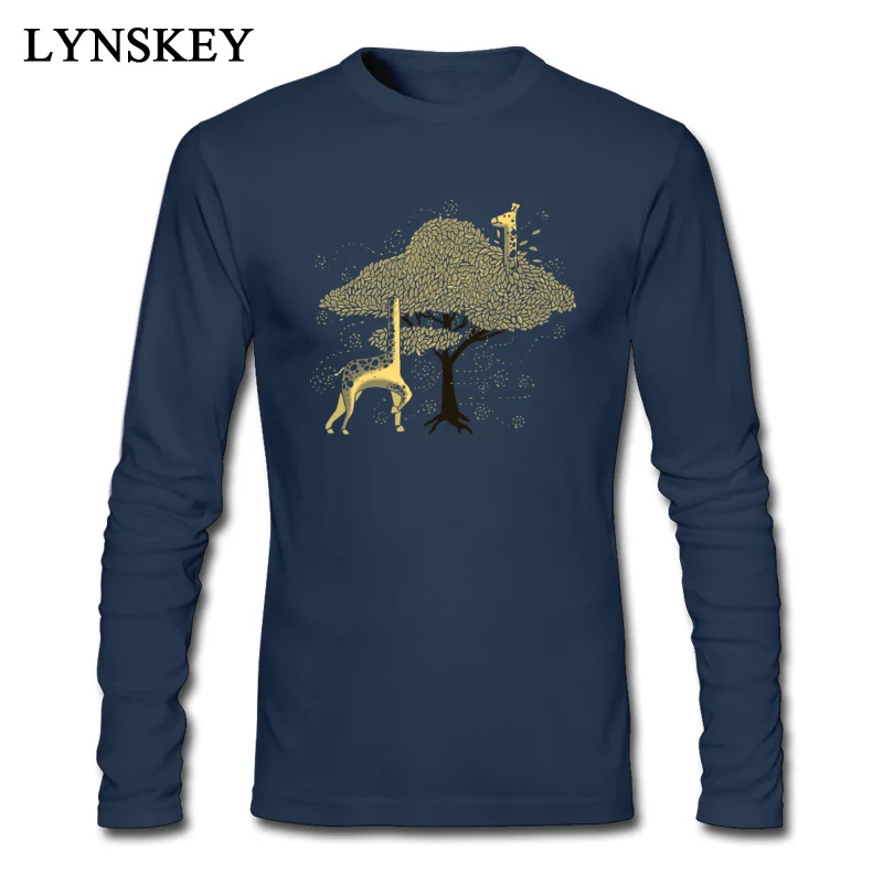 

Giraffe Lost In Africa Long Sleeve Youth Men T Shirt Funny Printing Long Sleeve Round Collar Spacex Tops & Tees