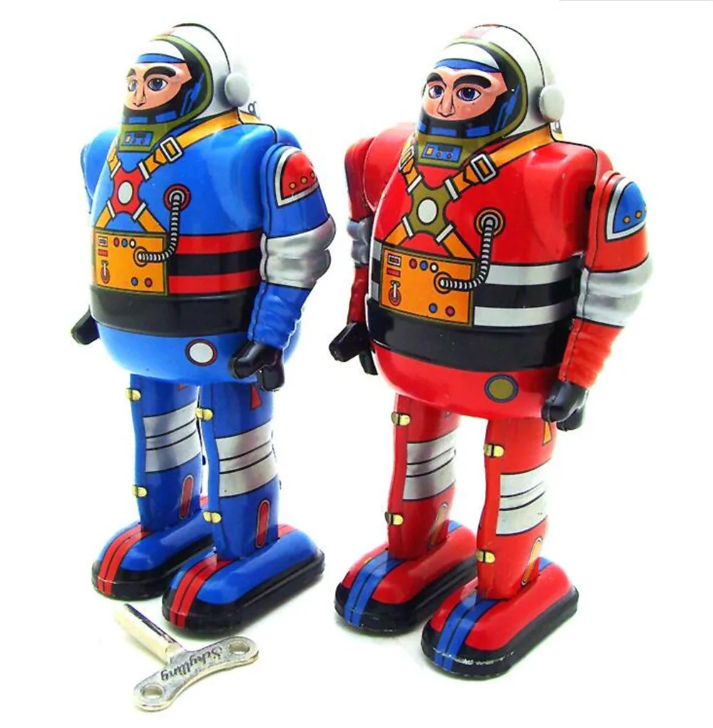 Vintage Retro astronaut robot Tin toys Classic Clockwork Wind Up Toy For Adult Kids Collectible Gift | Игрушки и хобби