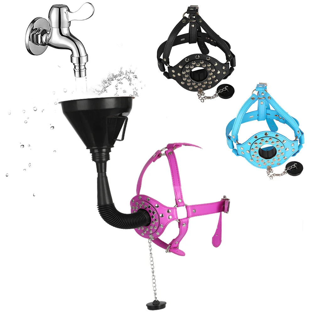 Sex Toys for Couples Woman Toilet Port Plugs Funnel Horse Type Mask SM bdsm bondage Sexy Erotic Toy |