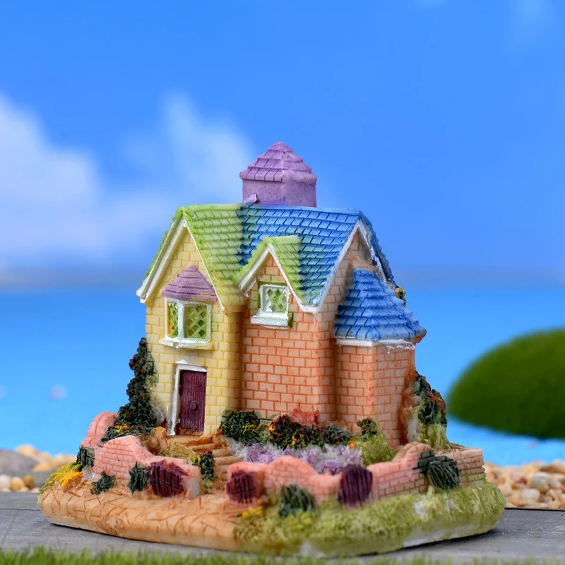 Мосс Микро Пейзаж Украшения Высотных Вилла Небольшой Дом Модель DIY Материал