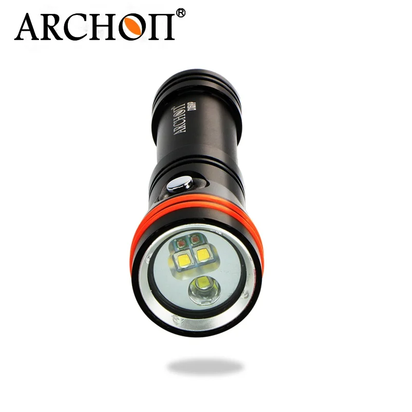 ARCHON D15VP CREE XM-L2 U2/CREE Дайвинг Фонарь для дайвинга видео и точечный свет белый/красный 3 шт. CREE светодиодный 1300 ЛМ на аккумулятор 18650