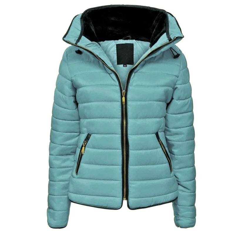 Женские зимние куртки ZOGAA теплые хлопковые с капюшоном вельветовые