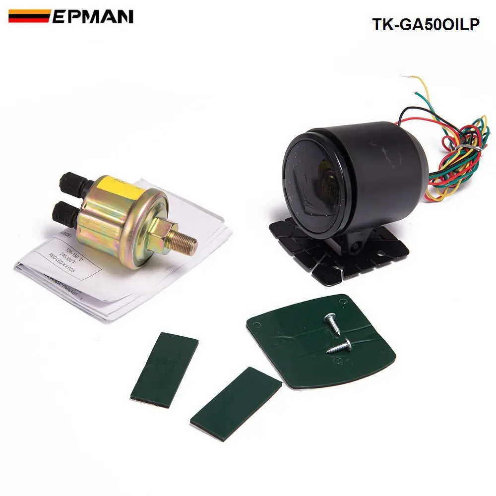Новинка 2015 EPman racing 52 мм дымчатый светодиодный измеритель давления масла Psi/bar с