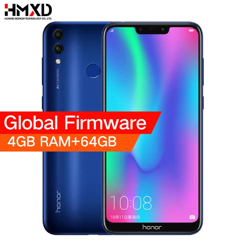Honor 8C с глобальной прошивкой 4 Гб ОЗУ 64 ПЗУ 6 26 дюйма 4000 мАч Восьмиядерный процессор