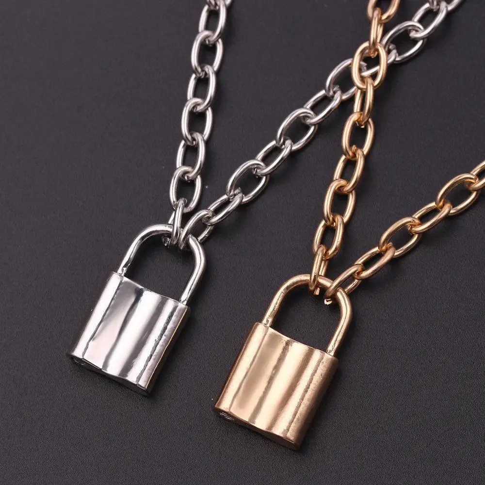 Цепочка с подвеской в виде висячего замка для мужчин и женщин|Ожерелья подвеской|