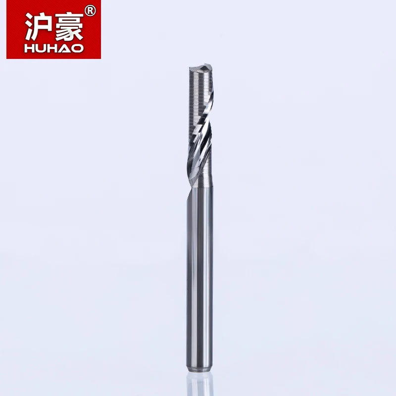 HUHAO 1 шт. 3 175 мм 4 6 Одиночная флейта спиральная фреза для алюминия CNC Концевая