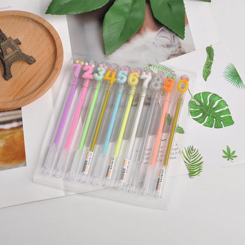 10 цветов костюм счастье пароль Комбинация Выделите школьная гелевая ручка