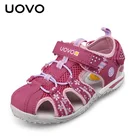 UOVO детские сандалии 2018 летние сандалии для маленьких девочек и мальчиков, детская обувь, модные сандалии для девочек, летняя пляжная обувь