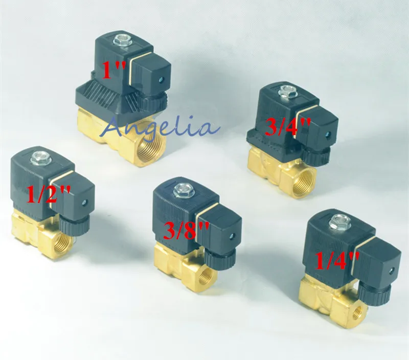AC220V/110В G1/4 &quotлатунь Электрический электромагнитный клапан для воды