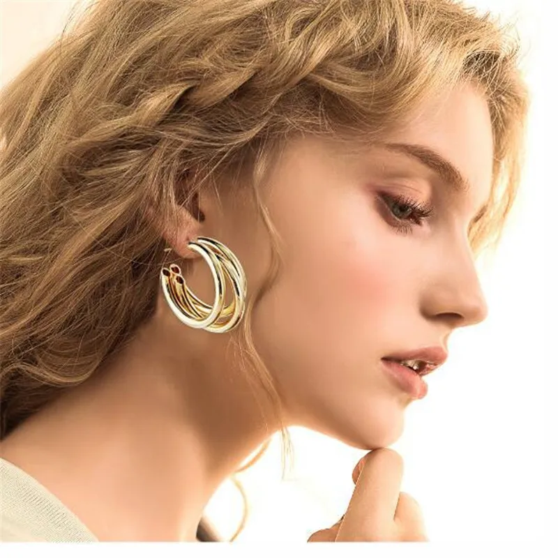 boho big gold color stud earring for lady ethnic bohemia circle pendant fashion vintage jewelry bijoux femme | Украшения и