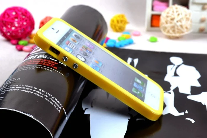 Однотонный ТПУ Pc силиконовый защитный бампер для Iphone 5 5S SE защитный чехол для сотового телефона чехол 10 цветов
