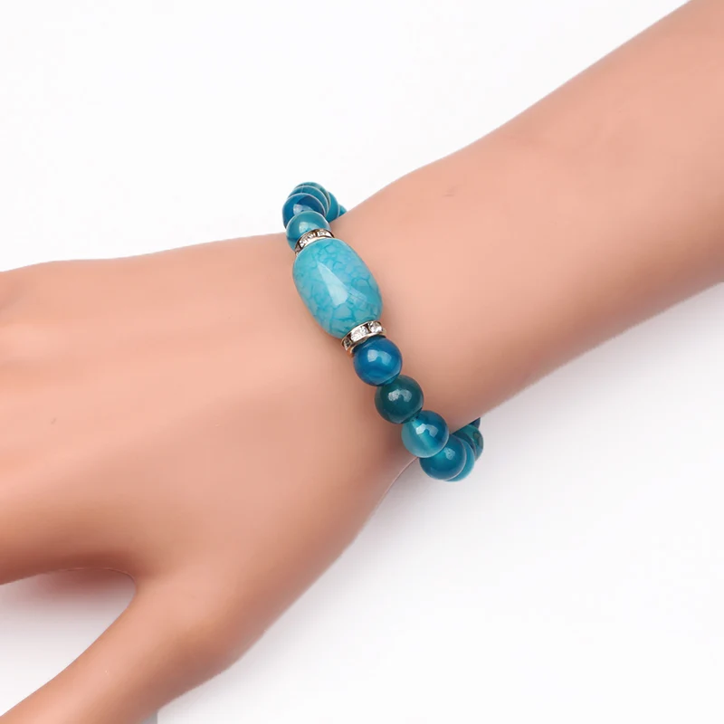 Женский пляжный браслет из натурального камня 8 цветов 2017|strand bracelets|natural stone