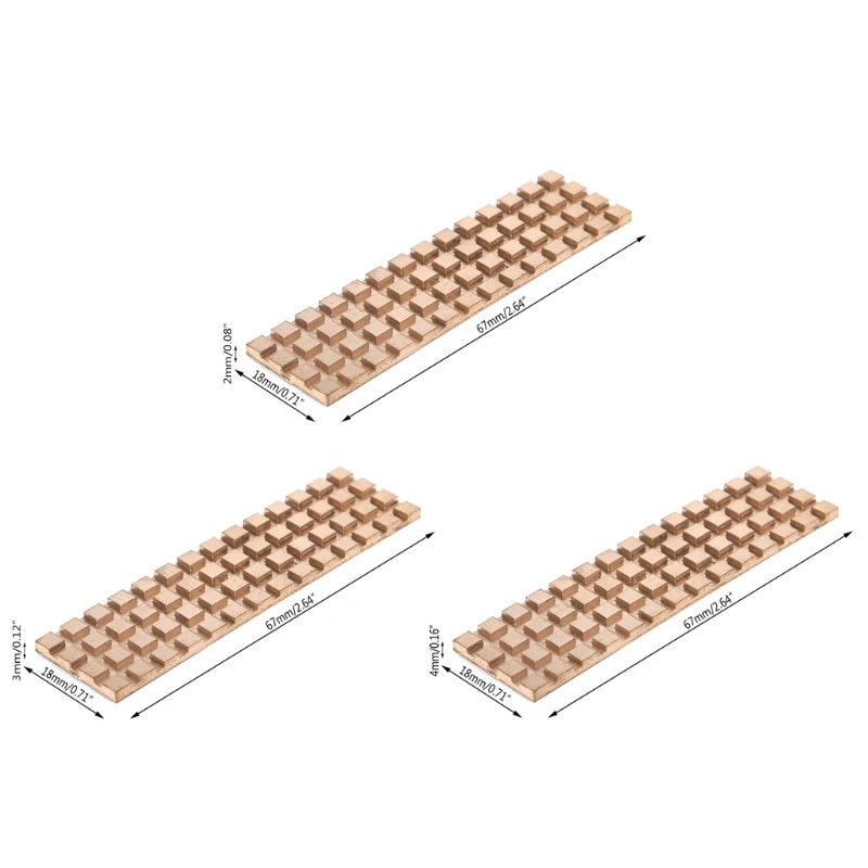 

Copper Heatsink Thermal Conductive Adhesive For M.2 NGFF 2280 PCI-E NVME SSD