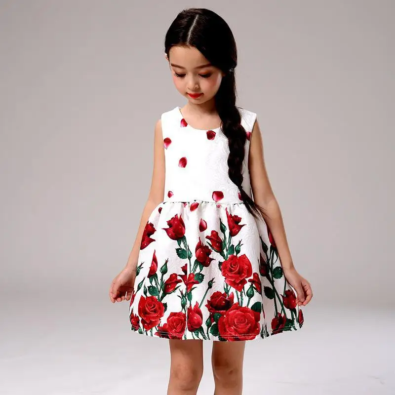 Children Floral Dress Gilrs New 2016 Meninas Vestidos Infantis Children's Clothing Princess Baby Girls Party 3-7T | Детская одежда