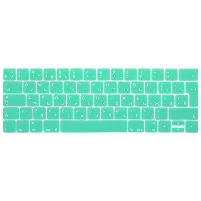 Skyblue Чехол с русскоязычной клавиатурой для Apple Macbook Pro 13 15 A A A 1706 A 1989 A 1707 A 1990 - Цвет: Skyblue