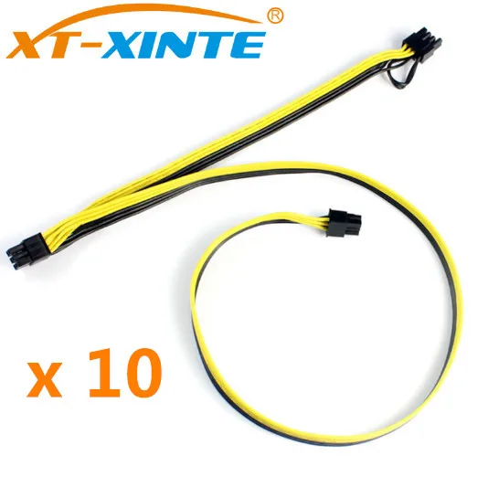 10 шт. модульные PSU кабели питания PCI e 6pin к 8 pin + Express Внутренний сплиттер ленточный