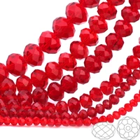 olingart 346810mm round glass beads rondelle austria faceted crystal red color loose bead 5040 diy jewelry making