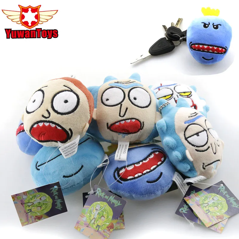 Новый 8 видов стилей 10 см аниме Высокое качество Рик и Морти плюша брелок игрушка