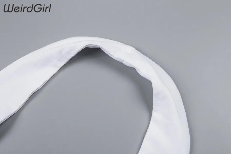Weirdgirl Женская майка пикантные вечерние модные женские топы без рукавов с буквенным принтом Белая Летняя тонкая кофточка