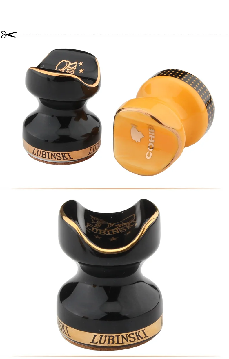 COHIBA карманная пепельница для сигар, держатель 2 шт., портативный керамический держатель для сигар, подставка для курения, отдыха, дорожная пепельница для сигарет, сигары