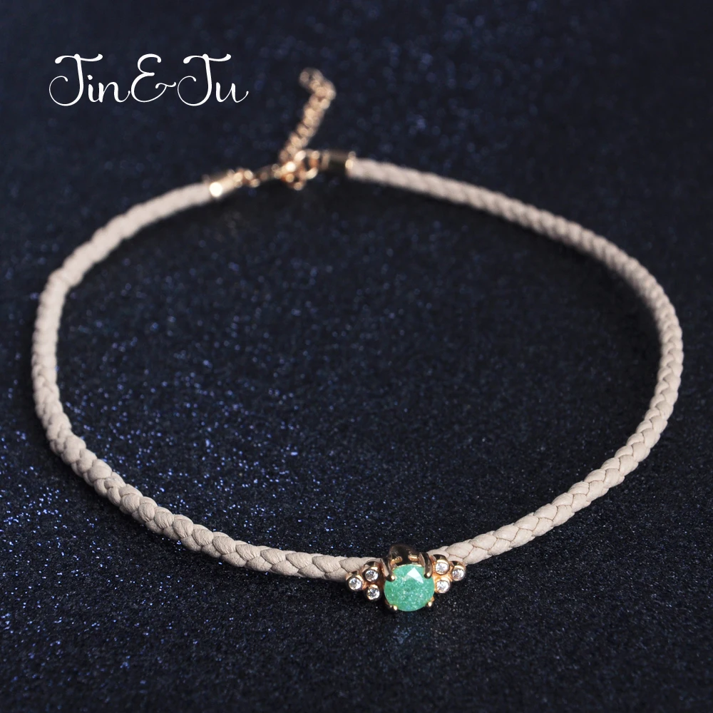 Женское Ожерелье Jin & Ju из стерлингового серебра 925 пробы 30 см + 5 искусственной