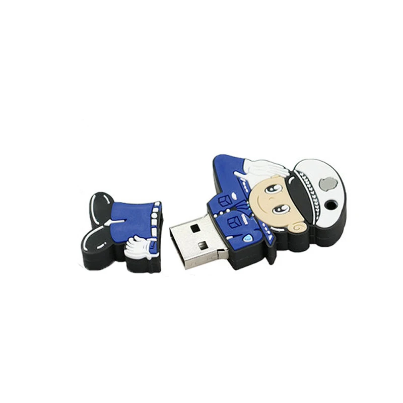 Креативный мультяшный Полицейский модель Флэш Накопитель Usb 8G карта памяти флеш