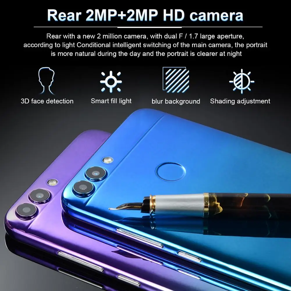Ультра тонкий 3G WCDMA смартфон фотоаппаратов моментальной печати 7s Plus MTK6750 1 Гб + 8