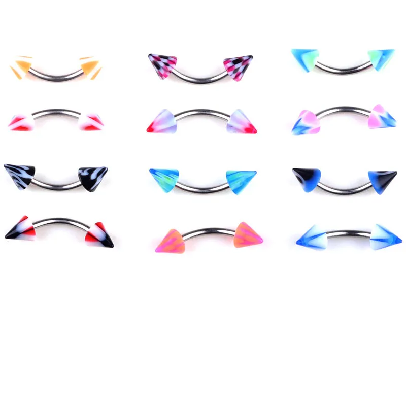 20 шт. изогнутые Кольца для бровей из нержавеющей стали | Украшения и аксессуары
